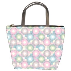 Seamless Pattern Pastels Background Bucket Bag by HermanTelo