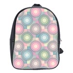 Seamless Pattern Pastels Background School Bag (XL) Front