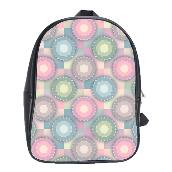 Seamless Pattern Pastels Background School Bag (XL)