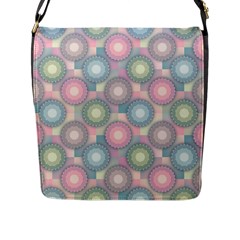 Seamless Pattern Pastels Background Flap Closure Messenger Bag (l) by HermanTelo