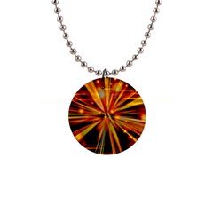 Zoom Effect Explosion Fire Sparks 1  Button Necklace by HermanTelo