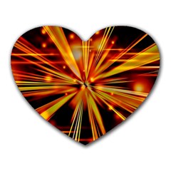 Zoom Effect Explosion Fire Sparks Heart Mousepads by HermanTelo