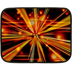 Zoom Effect Explosion Fire Sparks Fleece Blanket (mini) by HermanTelo