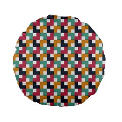 Abstract Geometric Standard 15  Premium Flano Round Cushions