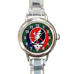 Grateful Dead Round Italian Charm Watch