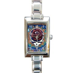 Grateful Dead Ahead Of Their Time Rectangle Italian Charm Watch by Sapixe
