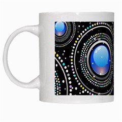 Abstract Glossy Blue White Mugs