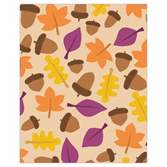 Acorn Leaves Pattern Drawstring Bag (small)