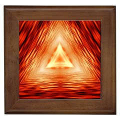 Abstract Orange Triangle Framed Tiles by HermanTelo