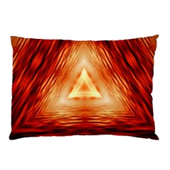 Abstract Orange Triangle Pillow Case (two Sides) by HermanTelo