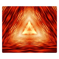 Abstract Orange Triangle Double Sided Flano Blanket (small) 