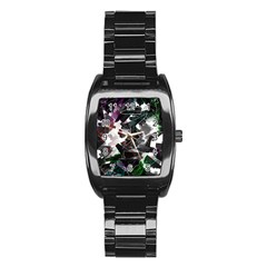 Abstract Science Fiction Stainless Steel Barrel Watch