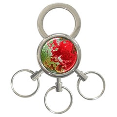 Abstract Stain Red Seamless 3-ring Key Chain by HermanTelo