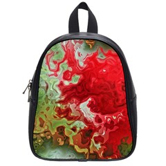 Abstract Stain Red Seamless School Bag (small) by HermanTelo