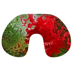 Abstract Stain Red Seamless Travel Neck Pillow