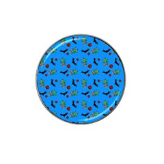 Halloween Witch Pattern Blue Hat Clip Ball Marker (4 Pack) by snowwhitegirl