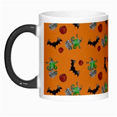 Halloween Witch Pattern Orange Morph Mugs by snowwhitegirl