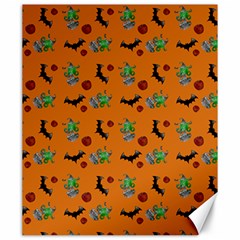 Halloween Witch Pattern Orange Canvas 20  X 24 