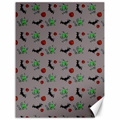 Halloween Witch Pattern Grey Canvas 12  X 16  by snowwhitegirl