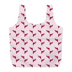 Pink Parrot Pattern Full Print Recycle Bag (l) by snowwhitegirl
