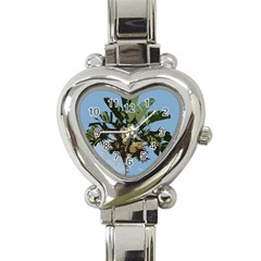 Palm Tree Heart Italian Charm Watch