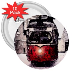 Winter Trolley 3  Buttons (10 Pack)  by snowwhitegirl