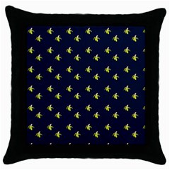 Peeled Banana On Blue Throw Pillow Case (black) by snowwhitegirl