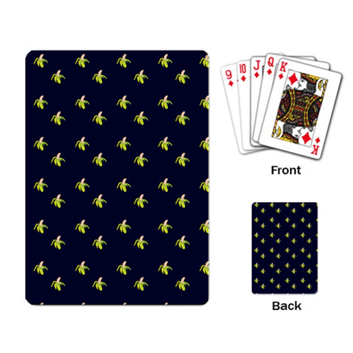 Peeled Banana On Blue Playing Cards Single Design