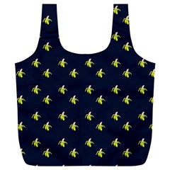 Peeled Banana On Blue Full Print Recycle Bag (xl) by snowwhitegirl