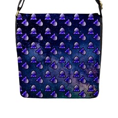 Kawaii Space Rocket Pattern Flap Closure Messenger Bag (l) by snowwhitegirl