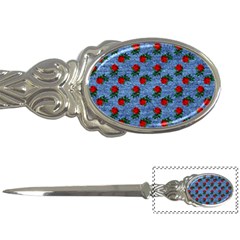 Blue Denim And Roses Letter Opener by snowwhitegirl