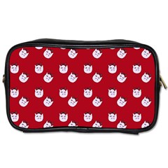 Lazy Bat One Red Pattern Toiletries Bag (Two Sides)