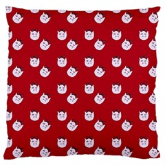 Lazy Bat One Red Pattern Large Cushion Case (Two Sides)