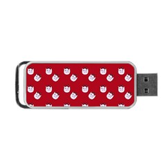 Lazy Bat One Red Pattern Portable Usb Flash (one Side) by snowwhitegirl