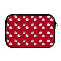 Lazy Bat One Red Pattern Apple Macbook Pro 17  Zipper Case by snowwhitegirl