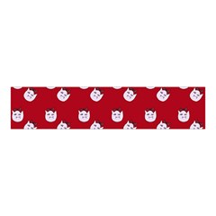 Lazy Bat One Red Pattern Velvet Scrunchie