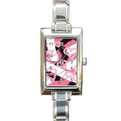 Heart Abstract Rectangle Italian Charm Watch