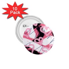 Heart Abstract 1.75  Buttons (10 pack)