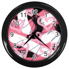 Heart Abstract Wall Clock (Black)