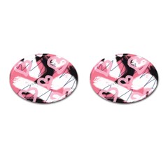 Heart Abstract Cufflinks (Oval)