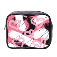 Heart Abstract Mini Toiletries Bag (Two Sides)