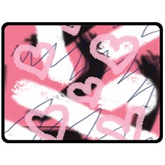 Heart Abstract Double Sided Fleece Blanket (Large) 