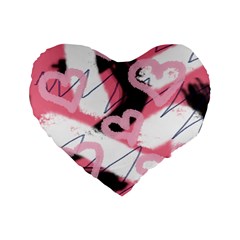 Heart Abstract Standard 16  Premium Flano Heart Shape Cushions