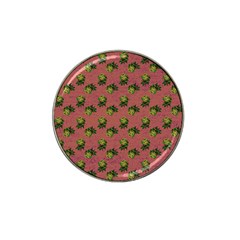Pink Denim And Roses Hat Clip Ball Marker (4 Pack)