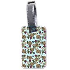 Cracked Doll Pattern Blue Luggage Tag (two Sides)