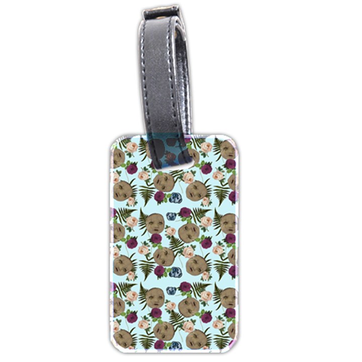 Cracked Doll Pattern Blue Luggage Tag (two sides)