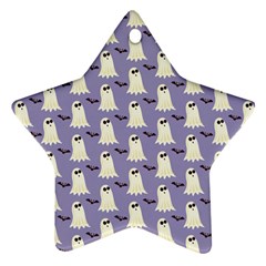 Halloween Ghost Bat Star Ornament (Two Sides)