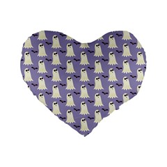 Halloween Ghost Bat Standard 16  Premium Heart Shape Cushions