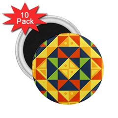 Background Geometric Color Plaid 2 25  Magnets (10 Pack)  by Mariart