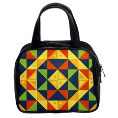 Background Geometric Color Plaid Classic Handbag (two Sides) by Mariart